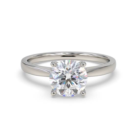 1.01ct SI2/H Natural Round Diamond Engagement Ring in Platinum