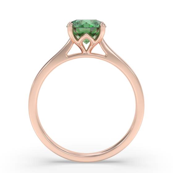 Classic Round Emerald Solitaire Ring