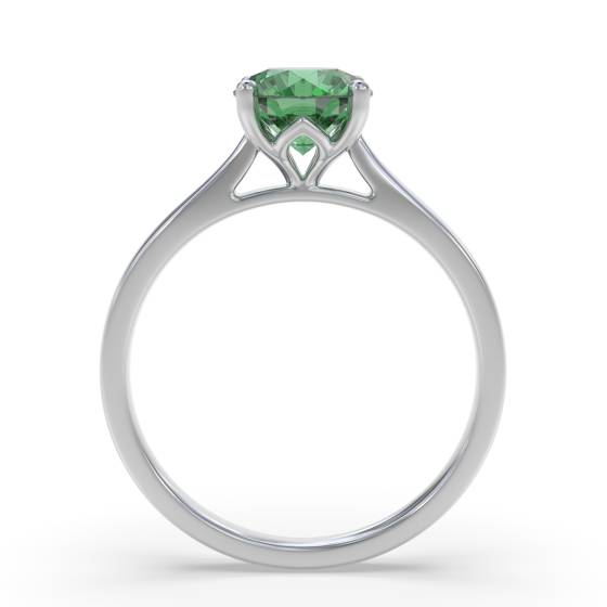 Classic Round Emerald Solitaire Ring