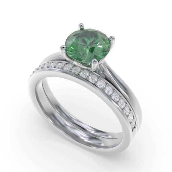 Classic Round Emerald Solitaire Ring