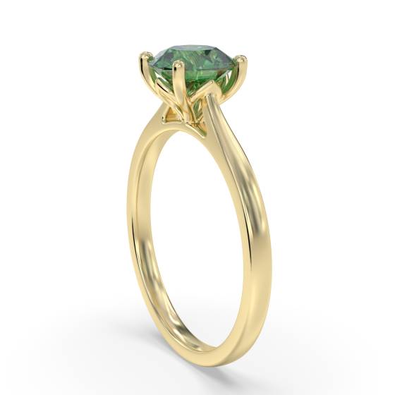 Classic Round Emerald Solitaire Ring