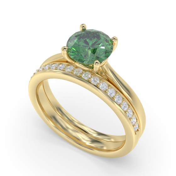 Classic Round Emerald Solitaire Ring