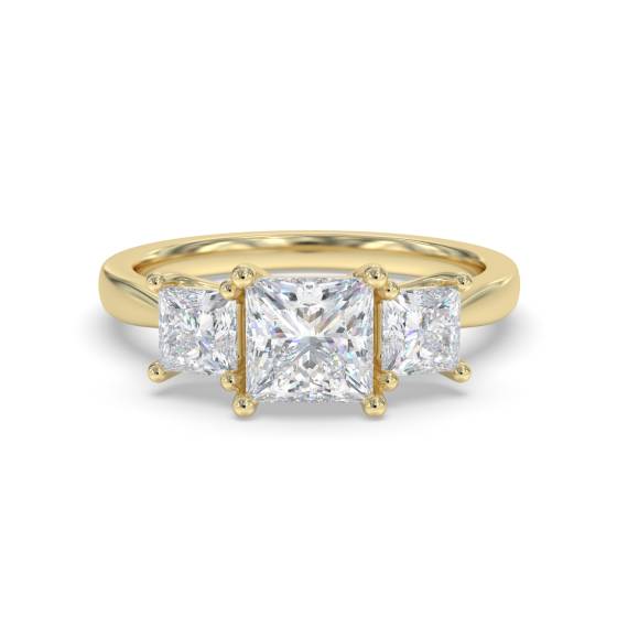 Classic Princess Diamond Trilogy Ring
