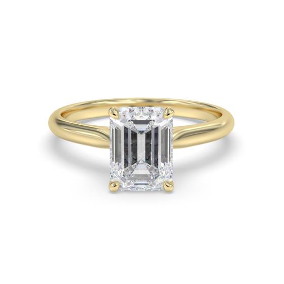 Emerald Diamond Engagement Ring