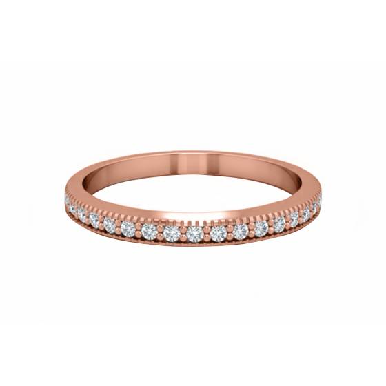 Classic Round Diamond Half Eternity Ring