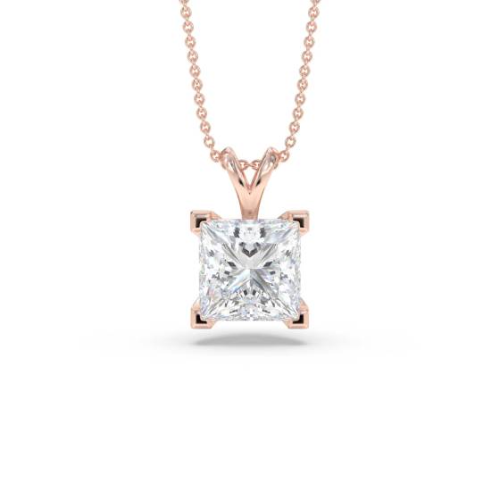 0.10ct Princess Diamond Pendant