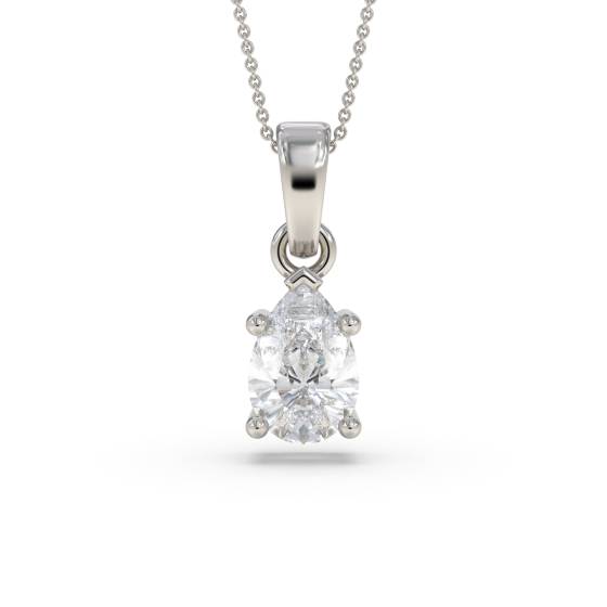 Pear Diamond Solitaire Pendant