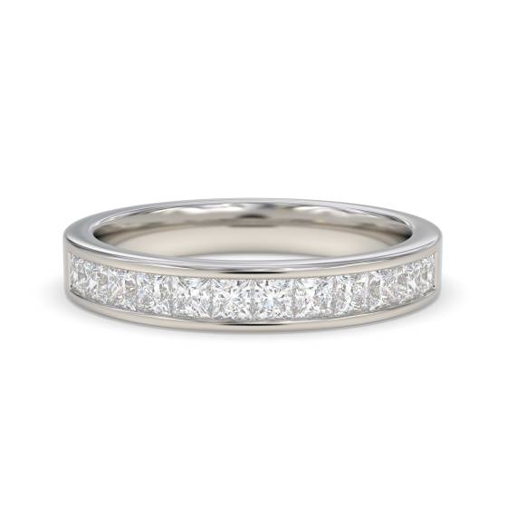 Princess Cut Diamond Half Eternity Ring