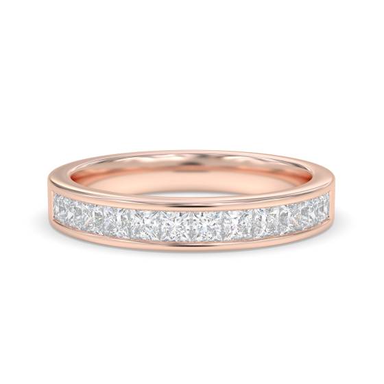 Princess Cut Diamond Half Eternity Ring