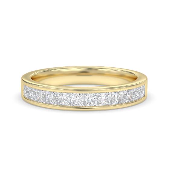 Princess Cut Diamond Half Eternity Ring