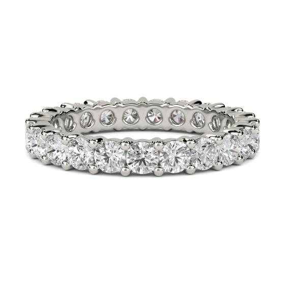 0.50ct VS/E-F Natural Round Diamond Full Eternity Ring in Platinum