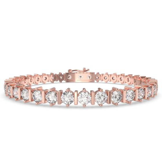 Unique Modern Round Diamond Tennis Bracelet