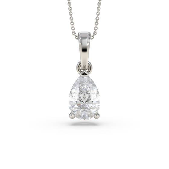 0.10ct Pear Diamond Solitaire Pendant