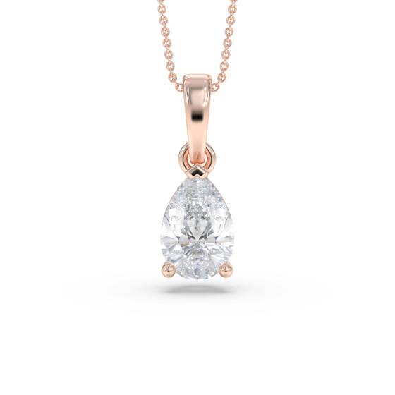 0.10ct Pear Diamond Solitaire Pendant