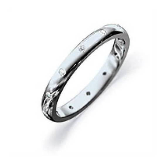 0.35ct VS/G 3mm Natural Round Diamond Wedding Ring in Platinum