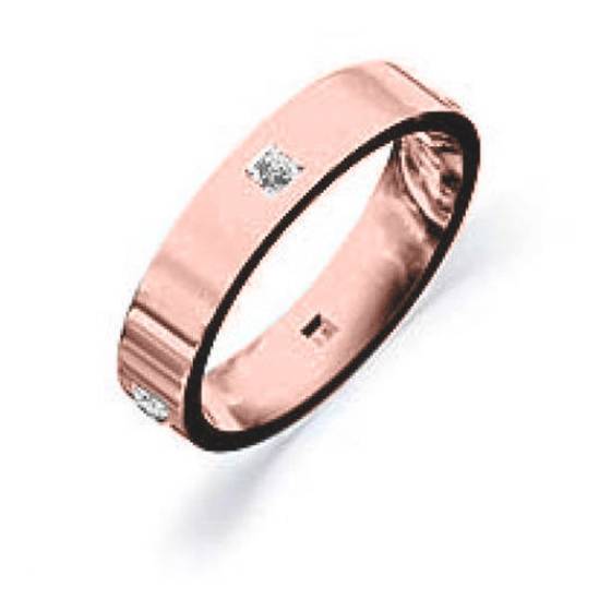 4mm Princess Diamond Wedding Ring