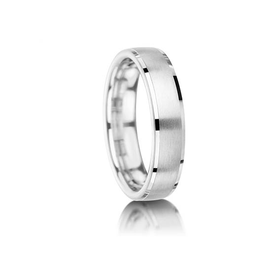 5mm Court Shape Brushed Finish Wedding Band