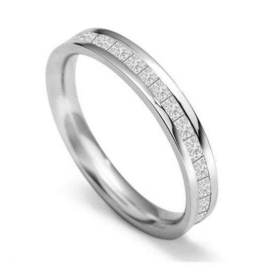 3mm Full Set Princess Diamond Wedding Ring
