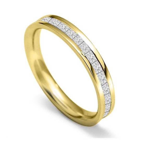 3mm Full Set Princess Diamond Wedding Ring