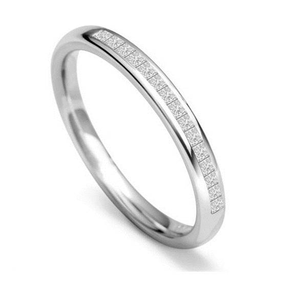 2.5mm Princess Diamond Wedding Ring