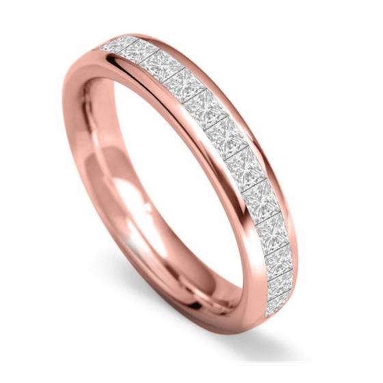 4mm Princess Diamond 60% Wedding Ring