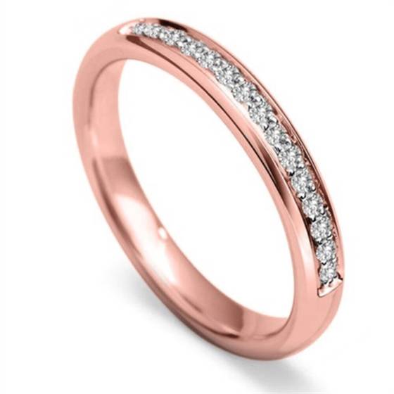 3mm Round Diamond 40% Wedding Ring