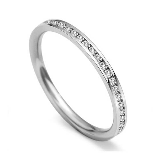2mm Round Diamond 60% Wedding Ring