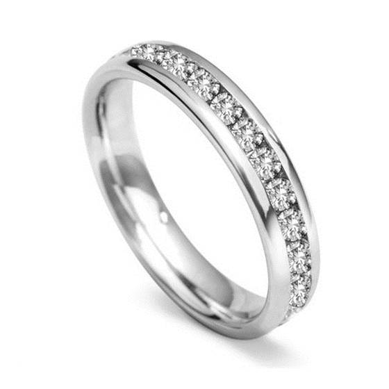 4mm Round Diamond 60% Wedding Ring