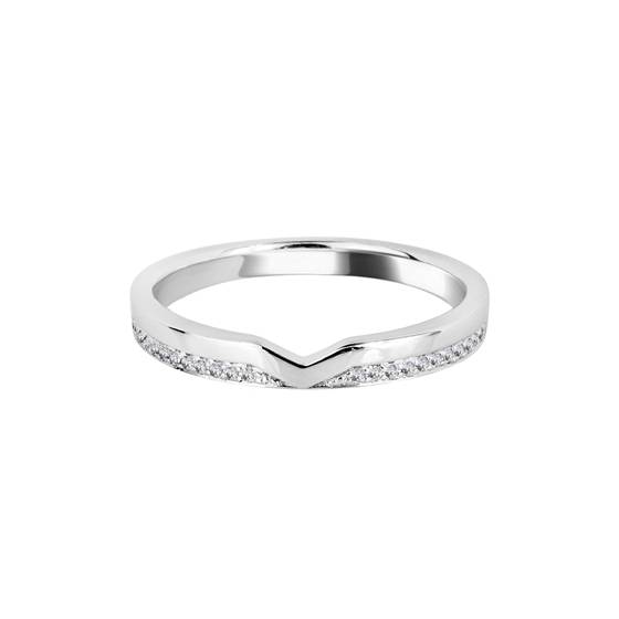 0.10ct VS/F-G Round Diamond Shaped Wedding Ring