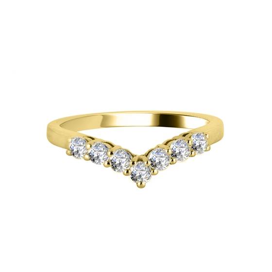 0.40ct VS/F-G Round Diamond Shaped Wedding Ring