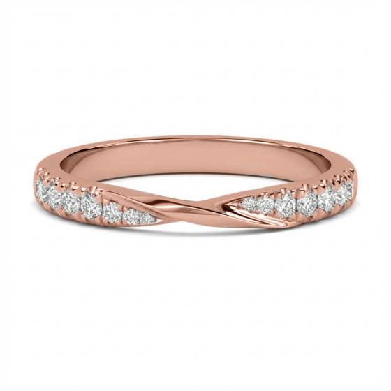 2.5mm Round Diamond Shaped Wedding Ring