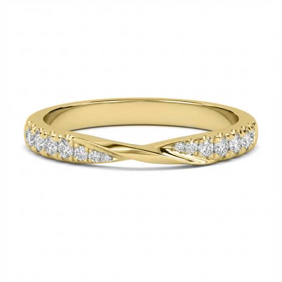 2.5mm Round Diamond Shaped Wedding Ring