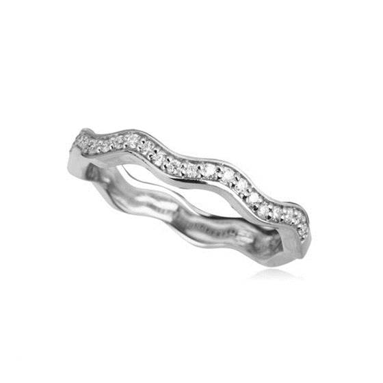 2.5mm Shaped Diamond Wedding Ring