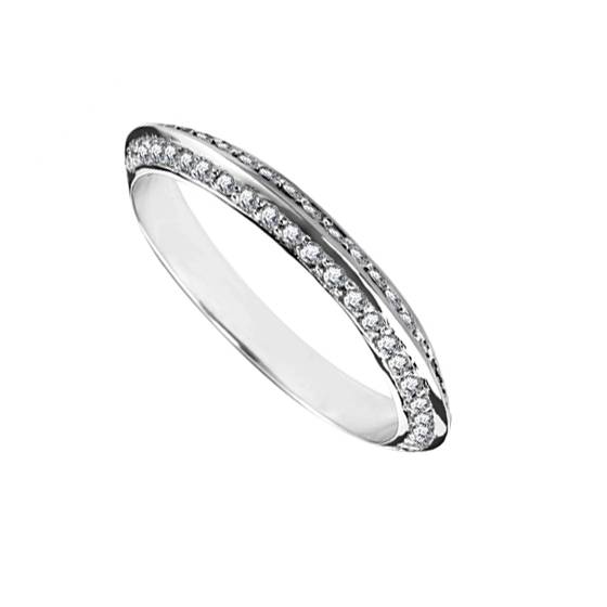 0.40ct VS/F-G 3mm Knife Edge Natural Diamond Band