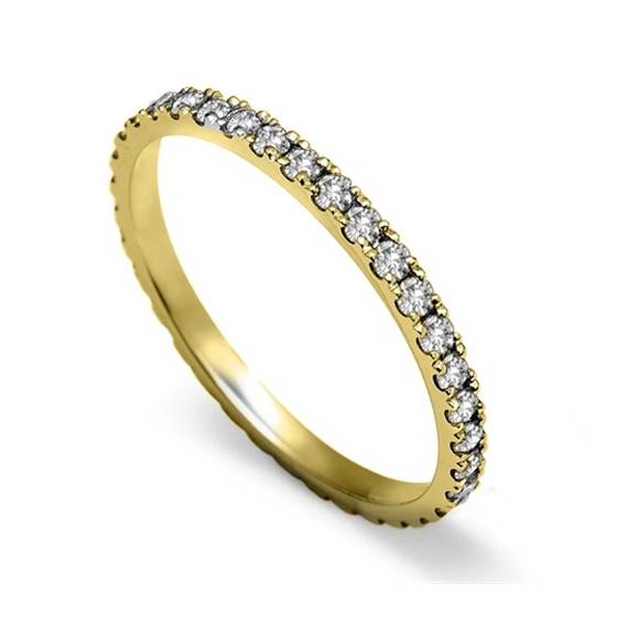 Full Set Round Diamond Vintage Wedding Ring