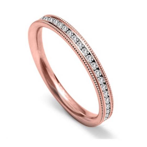 2.5mm Round Diamond Vintage Wedding Ring