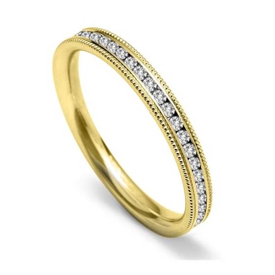 40% Round Diamond Vintage Wedding Ring