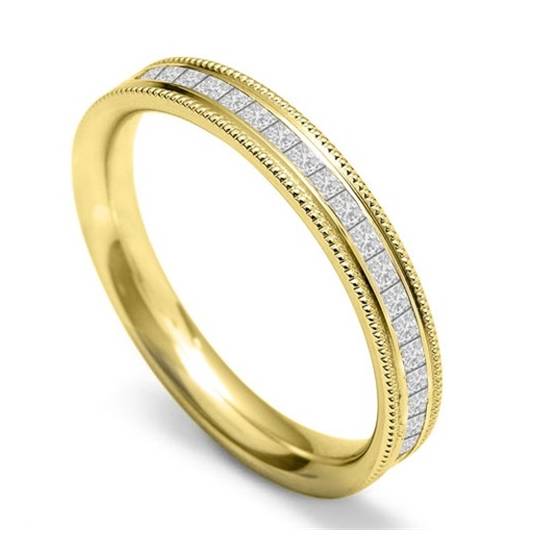 40% Princess Diamond Vintage Wedding Ring