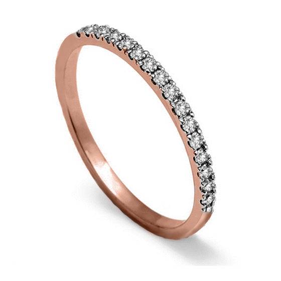 60% Round Diamond Vintage Wedding Ring