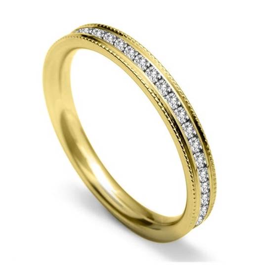 60% Round Diamond Vintage Wedding Ring