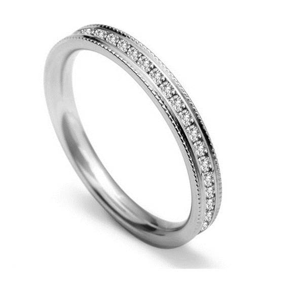 60% Round Diamond Vintage Wedding Ring