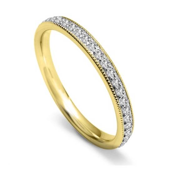 60% Round Diamond Vintage Wedding Ring