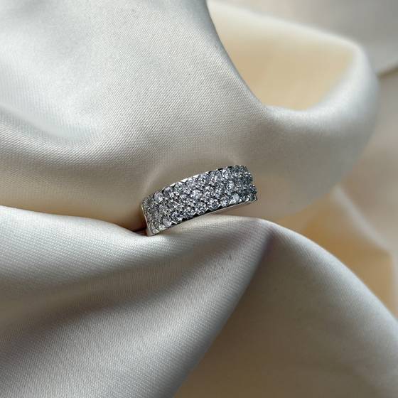 1.10ct VS/E-F Round Cut Natural Diamond Designer Ring