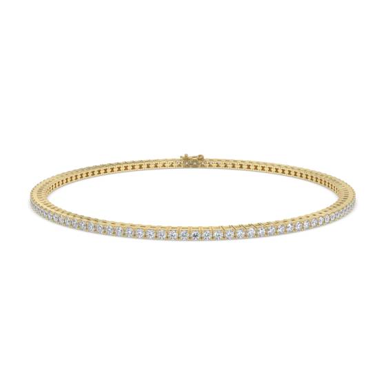 3.05ct SI/D-E 7 Inch Classic Single Row Natural Diamond Tennis Bracelet