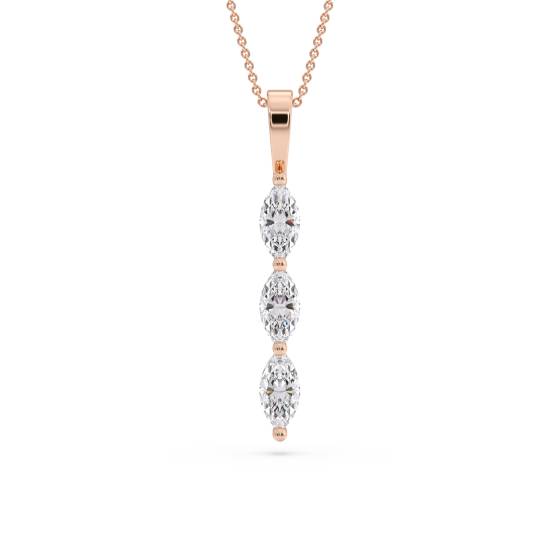 Classic Marquise Diamond Trilogy Pendant