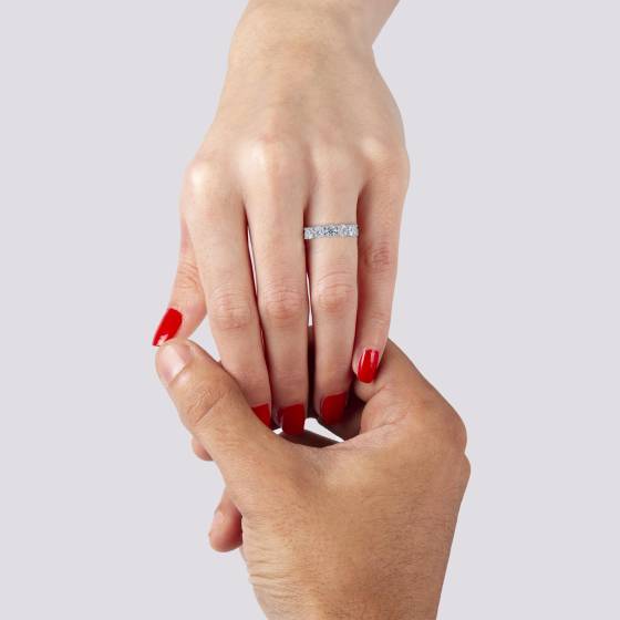 0.50ct I1/G 5 Stone Natural Diamond Ring