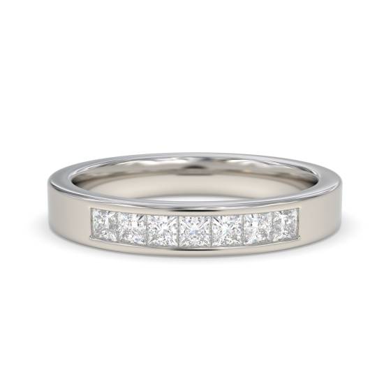 ER321 7 Stone Princess Diamond Half Eternity Ring