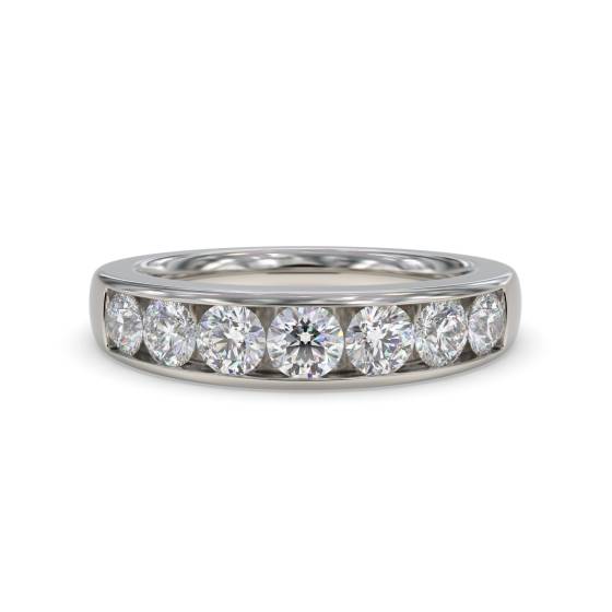 ER324 Round Diamond Half Eternity Ring