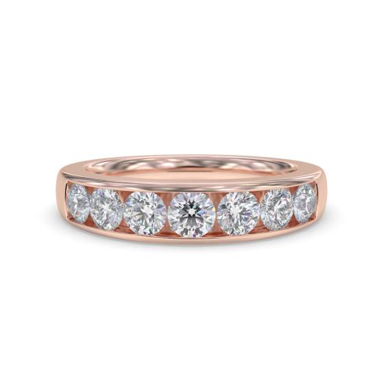ER324 Round Diamond Half Eternity Ring