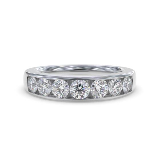 ER324 Round Diamond Half Eternity Ring